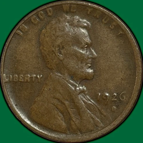 1926-D Lincoln Wheat Cent Very Fine VF Coin #35037