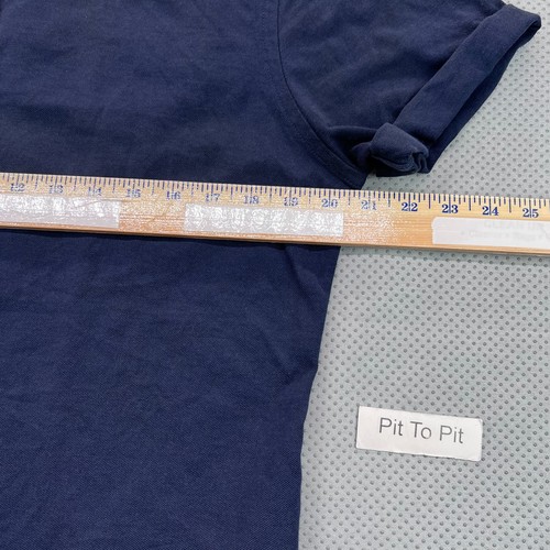 Chemise Lugu homme grand bleu marine roulé manches courtes bande col boutonné décontracté - Photo 7/9