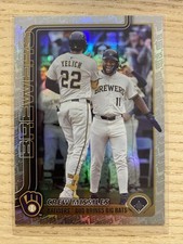 2025 Topps Update Series - Yelich Chourio #US233 Brewers Crew Missiles ToppsLogo