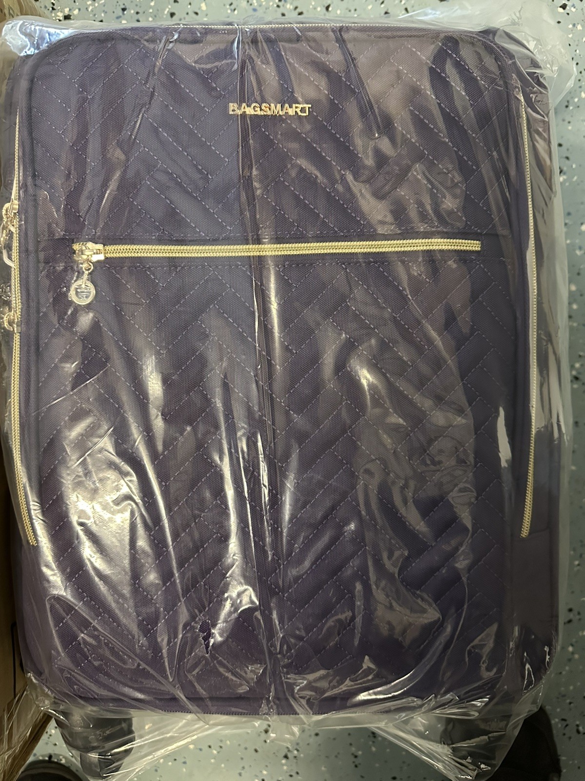 20 Inch,softside Expandable Suitcase With Spinner Purple