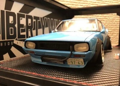 Ignition Model 1/18 LB Kenmeri Skyline Deep Rim Custom Blue Lowrider Diecast