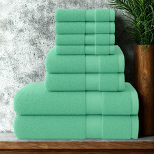8 Piece Egyptian Cotton Bale Set Hotel Quality Face Hand Bath Towels Bath Sheets