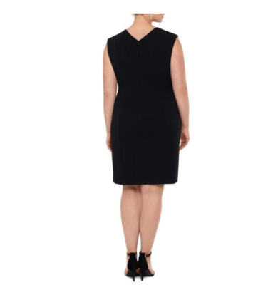 XSCAPE BLACK BEADED INSET SCUBA CREPE COCKTAIL PLUS SIZE DRESS sz 20W | eBay