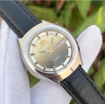 Vintage Orient Crystal Automatic Two Tone Dial Japan Made Men's