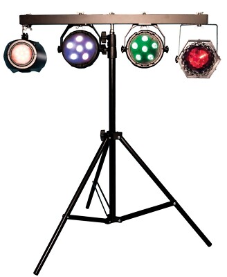 FX LAB 4in1 LED PAR Lichtstativ Set verstellbar T-Bar Ständer DJ Party Disco FX