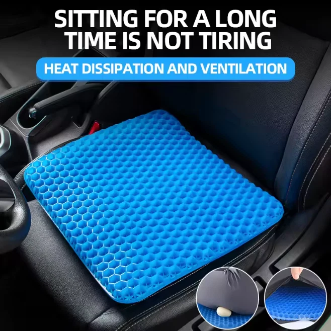 Orthopaedic Gel Seat Cushion Extra thicken For Long Sitting Office Car Chair UK