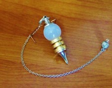 ° PENDULE EMETTEUR MICRO VIBRATOIRE OPALINE  3 PLATEAUX RADIESTHESIE ESOTERISME