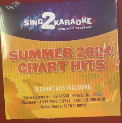 Karaoke Chart Hits CDG Disc - Sommer 2024 Chart Hits