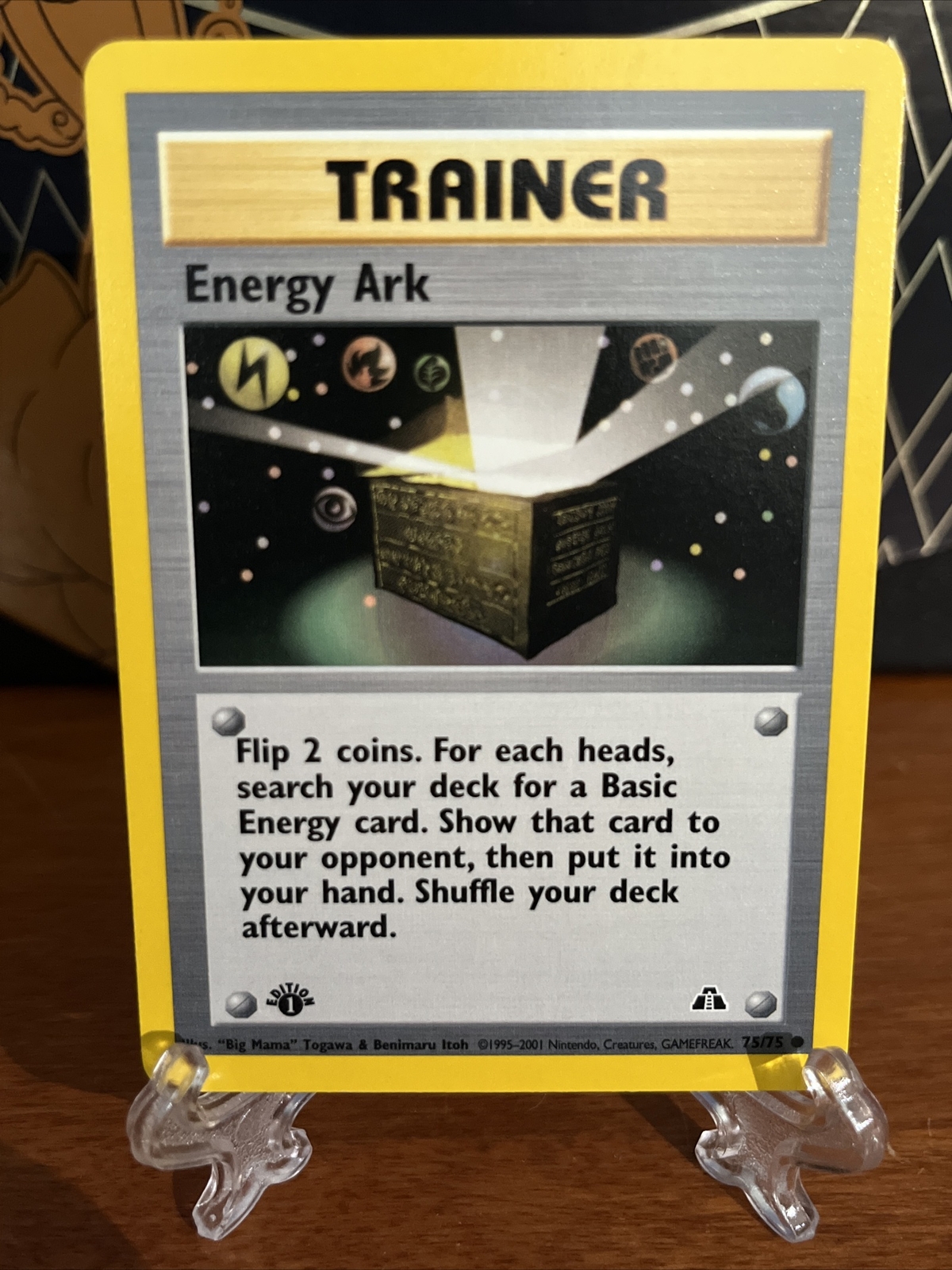 1st Edition Neo Discovery Energy Ark 75/75 Pokemon Trading Card Near Mint WOTC