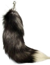 Fluffy Real Fox Fur Tail Keychain
