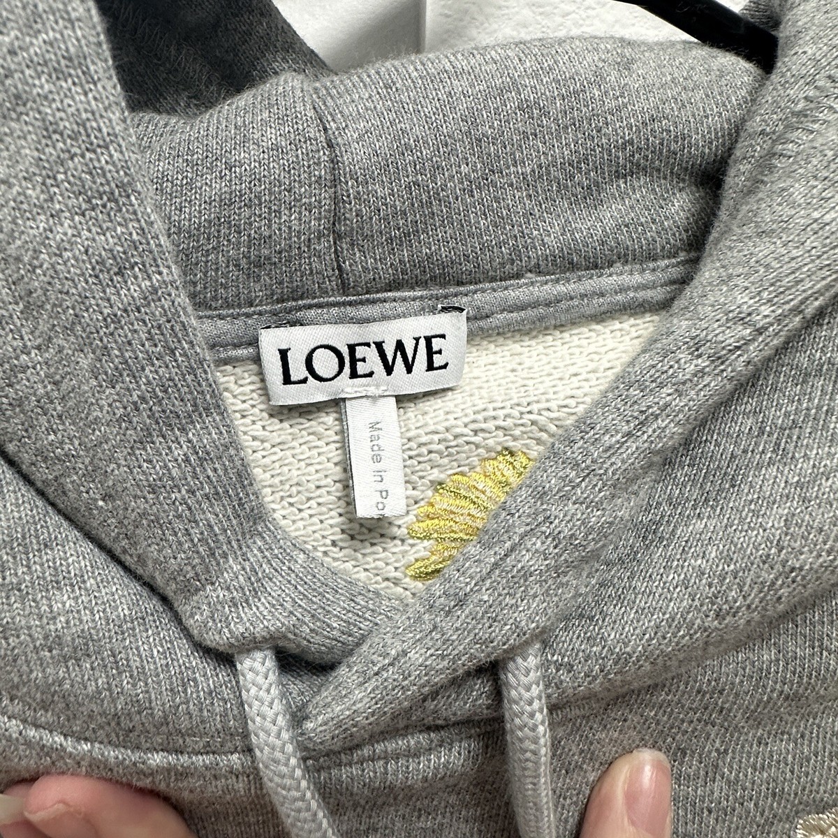 Loewe floral Grey Hoodie Anagram Flower | eBay