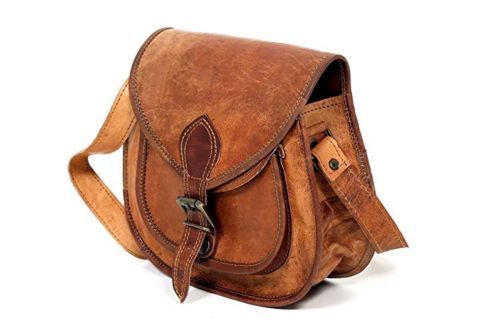 Women Vintage Brown Leather Messenger Cross Body Bag Handmade Purse Hobo Satchel - Bild 4 von 4