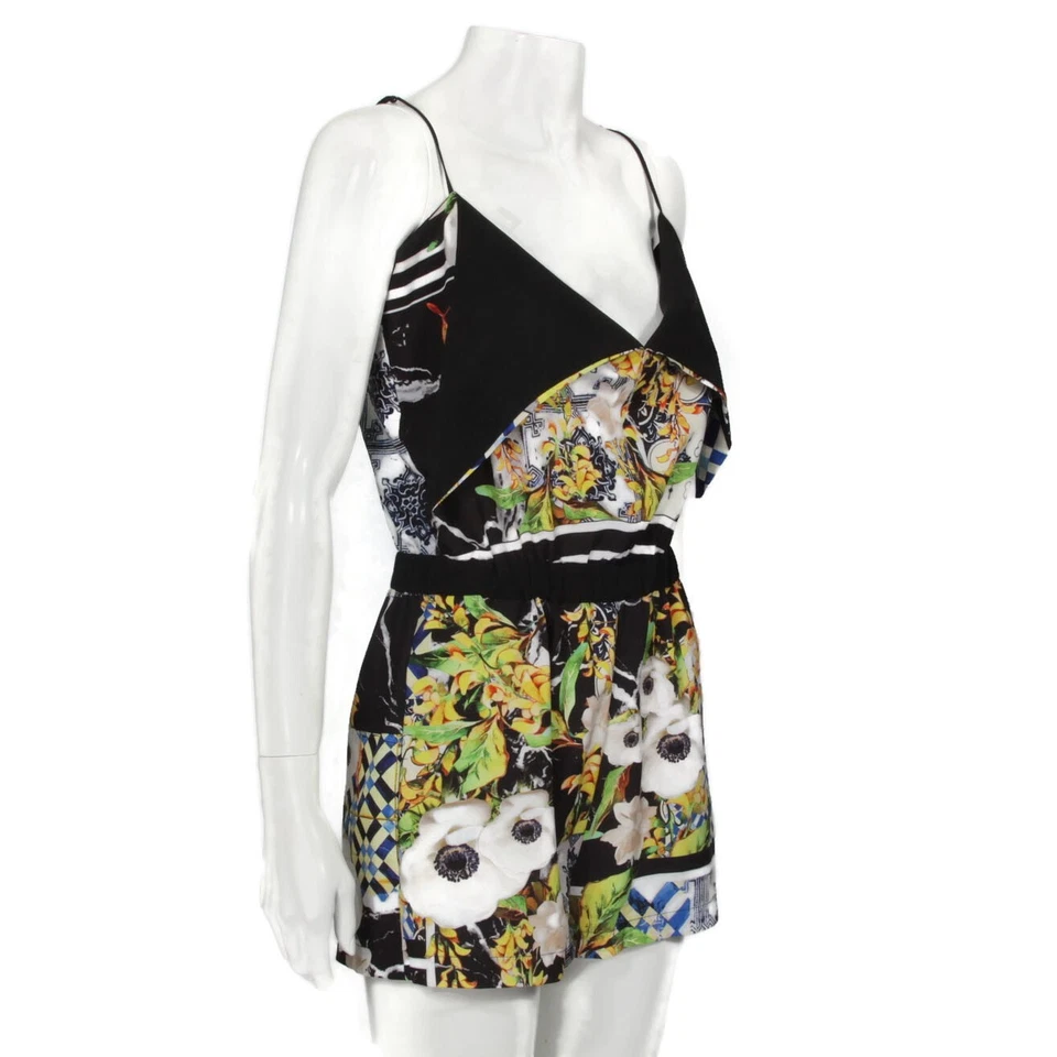 Mono mameluco CLOVER CANYON floral mezcla geométrica sin mangas talla XS/217 Foto 3 de 4