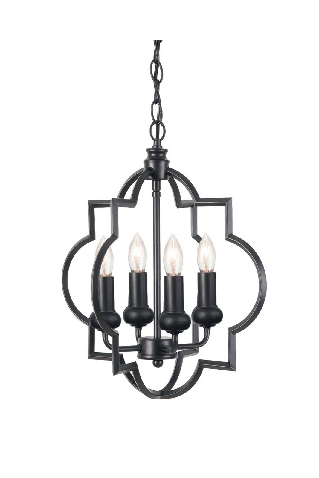 Homenovo Lighting Foyer Lantern 4 Light Chandelier Industrial
