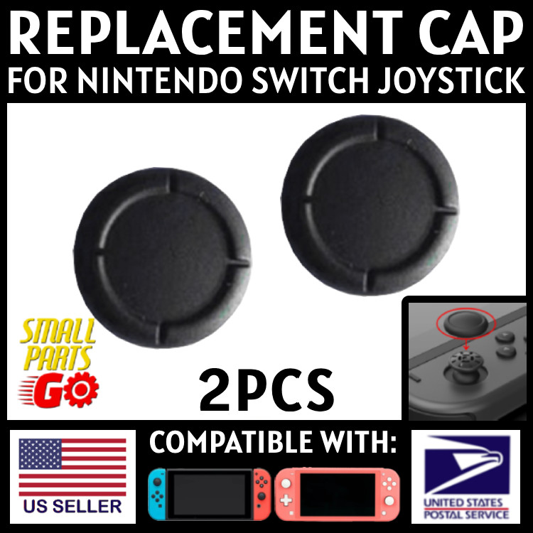 2x Joystick Cap For Nintendo Switch/Lite/OLED Black Silicone Joy