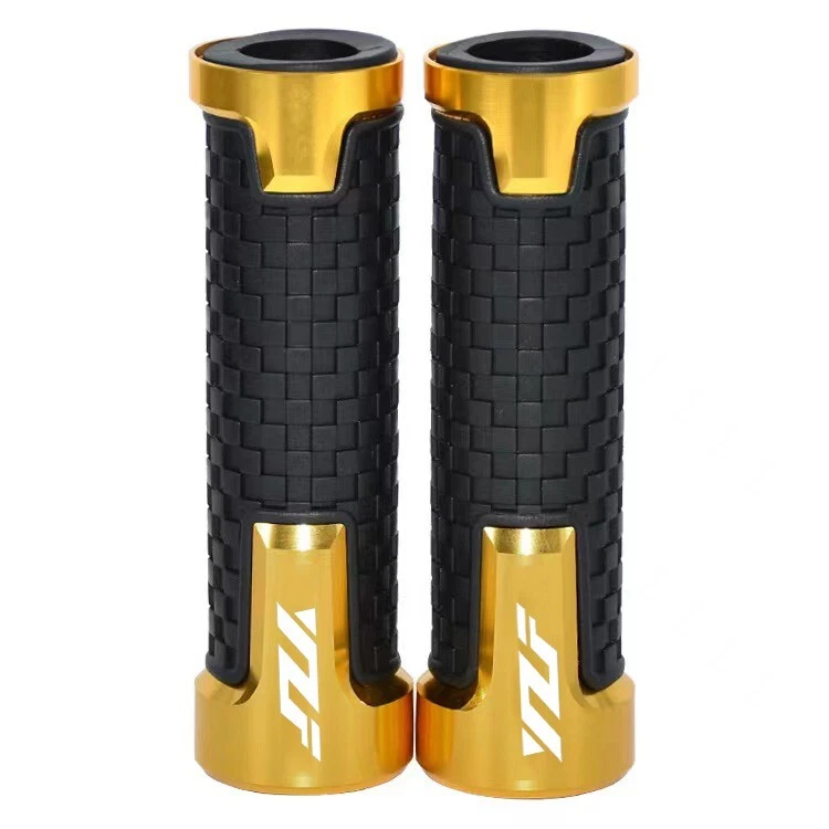 Motorcycle 7/8" 22mm Handle Bar Hand Grips For YAMAHA YZF R1 R3 R6 R7 R9 600R Foto 3 de 4