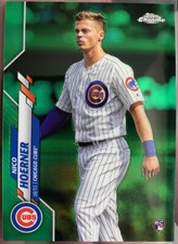 2020 Topps Chrome Nico Hoerner Rookie Photo Variation Green #/99 SP Chicago Cubs