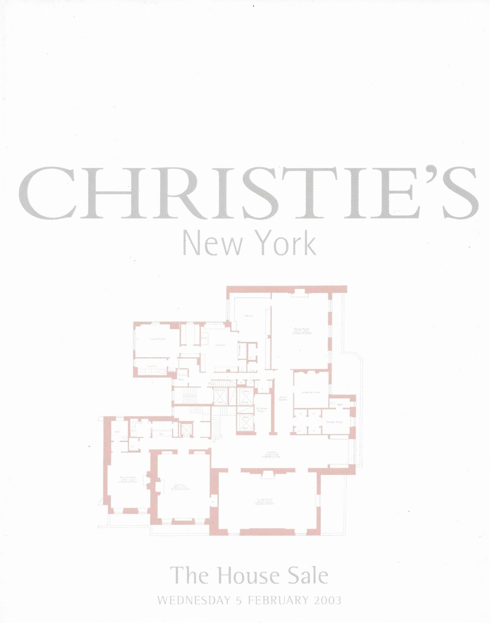 CHRISTIE'S NEW YORK THE HOUSE SALE FEBRUARY 5, 2003 eBay