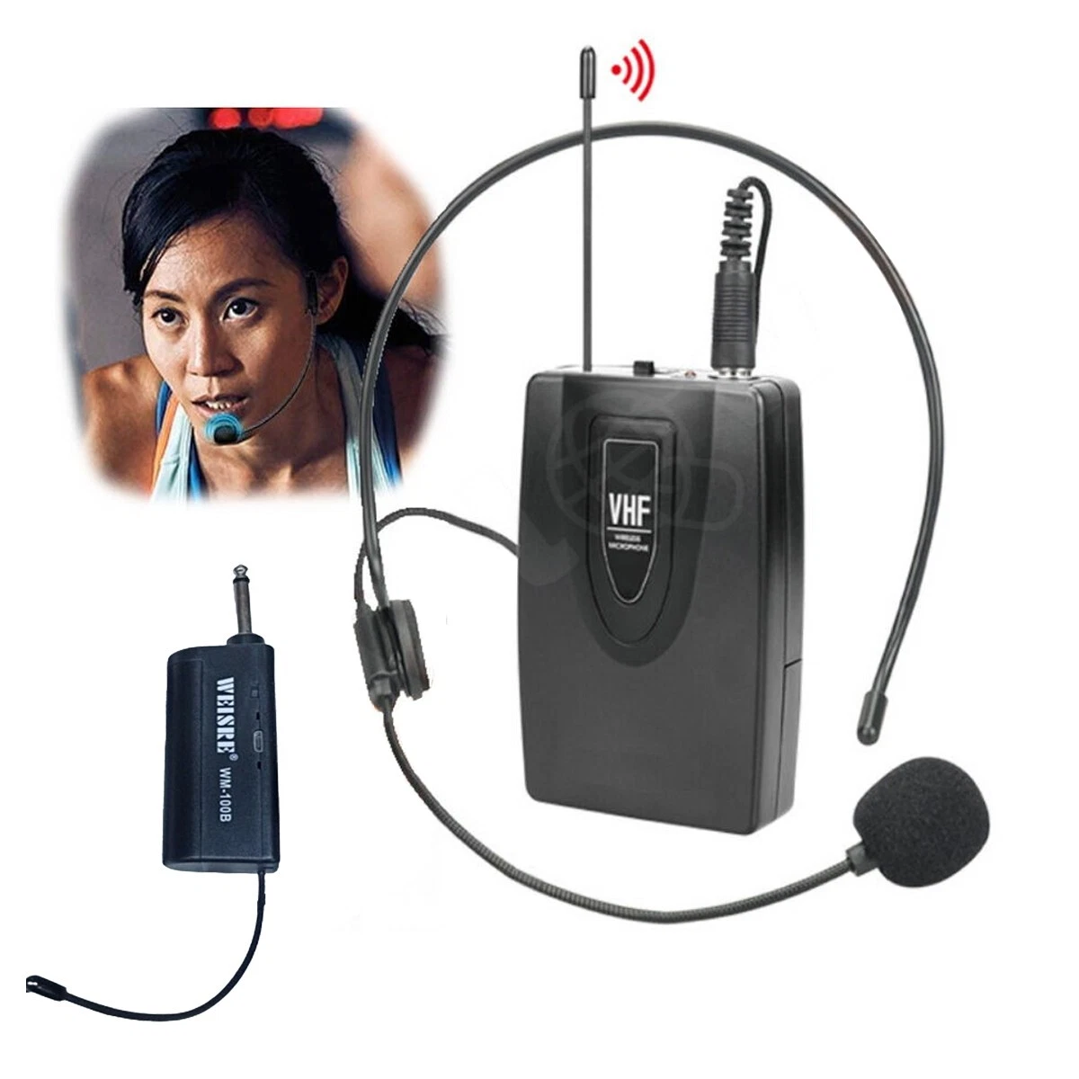 Leikurvo Microfono Wireless UHF 2,4G 1:1 – Trasmettitore/Ricevitore Con Phantom 48V, Portata 50m, Batteria 800mAh, Per Canto, Eventi E Sistemi PA