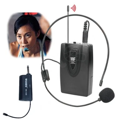 MICROFONO WIRELESS RICARICABILE ARCHETTO TRASMETTITORE CUFFIE RICEVITORE WM-100B