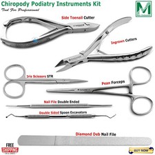 Professional Chiropody Kit Podiatry Ingrown Nail Clipper Pedicure Manicure Tools