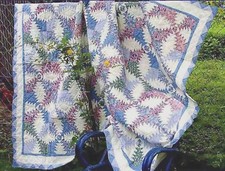 Schöner großer Quilt "Pine apple", 220 x 220cm, Handarbeit!