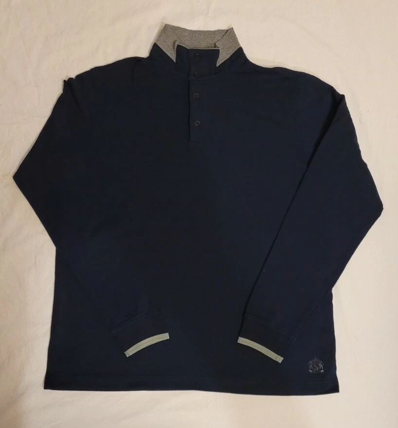 Nero Perla Men's Long Sleeve sweat Shirt sweater Navy blue, M, Foto 2 de 4