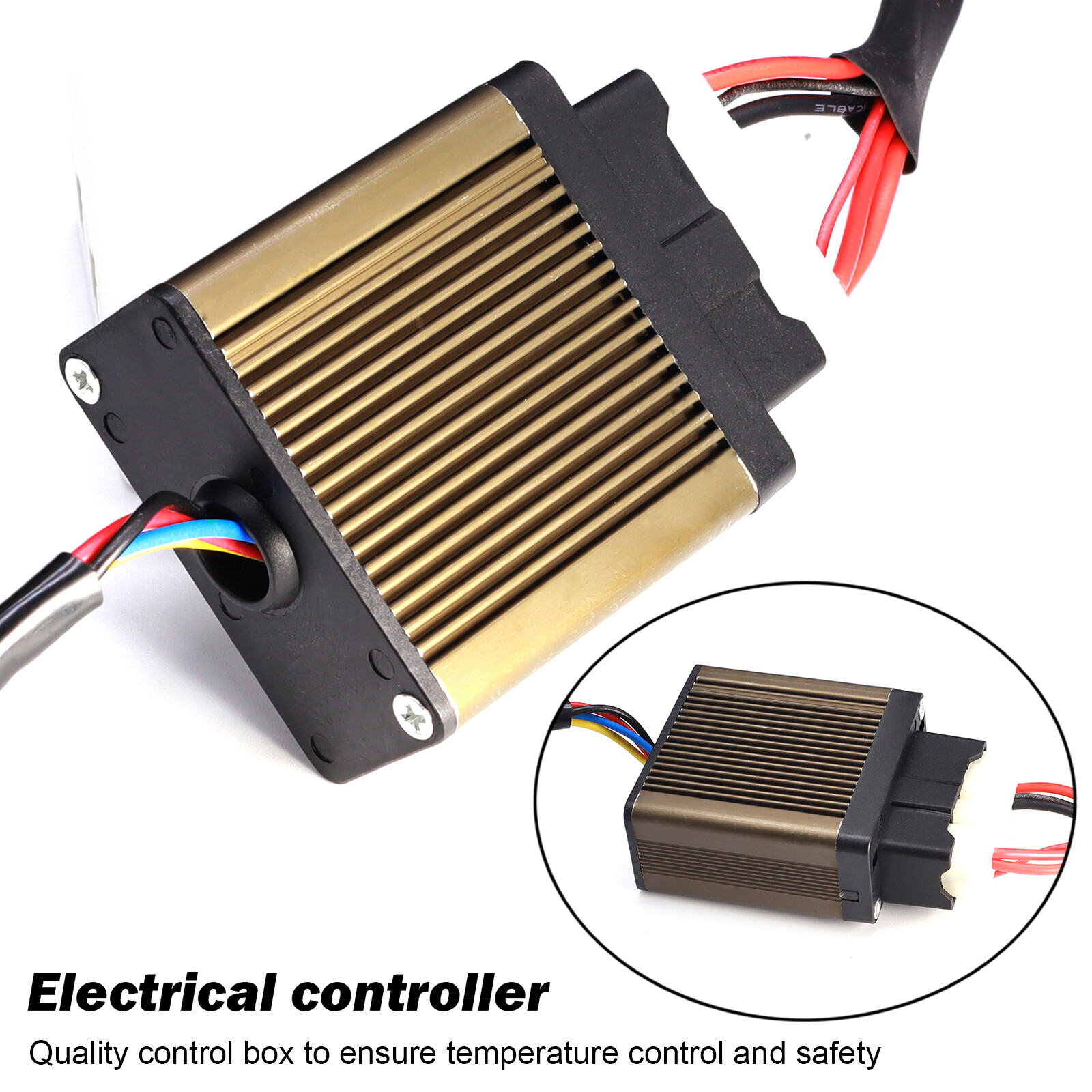 Car Winter Heated Steering Wheel Cover DIY Kit Heater Pad 6 level 25in