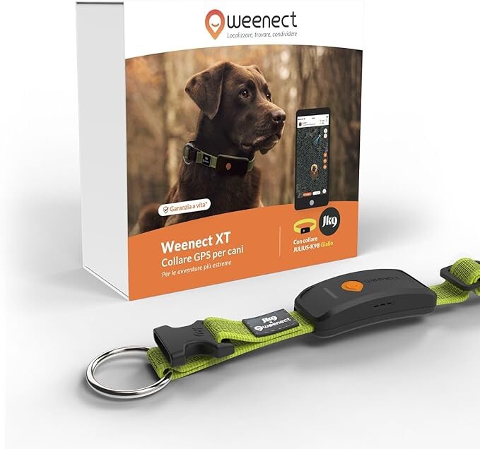 Weenect Dog XT: GPS da Esterno per Cani Avventurosi con 3 Mesi Inclusi