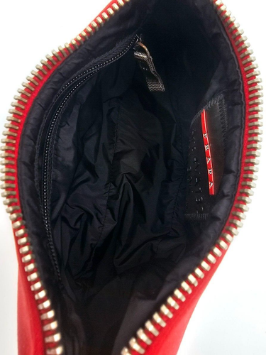 Prada Hobo Bag Vintage Rot Nylon - Bild 6 von 14