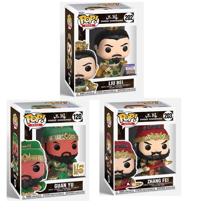 FUNKO POP ASIA THREE KINGDOMS SET OF LIU BEI#202+GUAN YU#120 FUNKO POP ASIA THREE KINGDOMS SET OF LIU BEI#202+GUAN YU#120