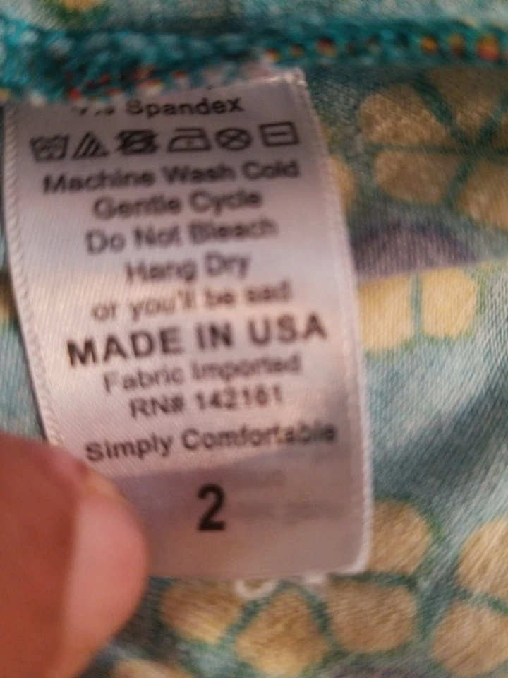 LULAROE MAE GIRLS KIDS SIZE 2 GREEN  - Изображение 3 из 3