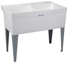 Utilatub 27F Laundry Tub, Double, White, 40 x 24 In. - Quantity 1