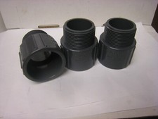 3 Charlotte Pipe PVC 0-2487 836-015 Sch 80 PVC Adapter 1-1/2 SLIP x 1-1/2 MPT