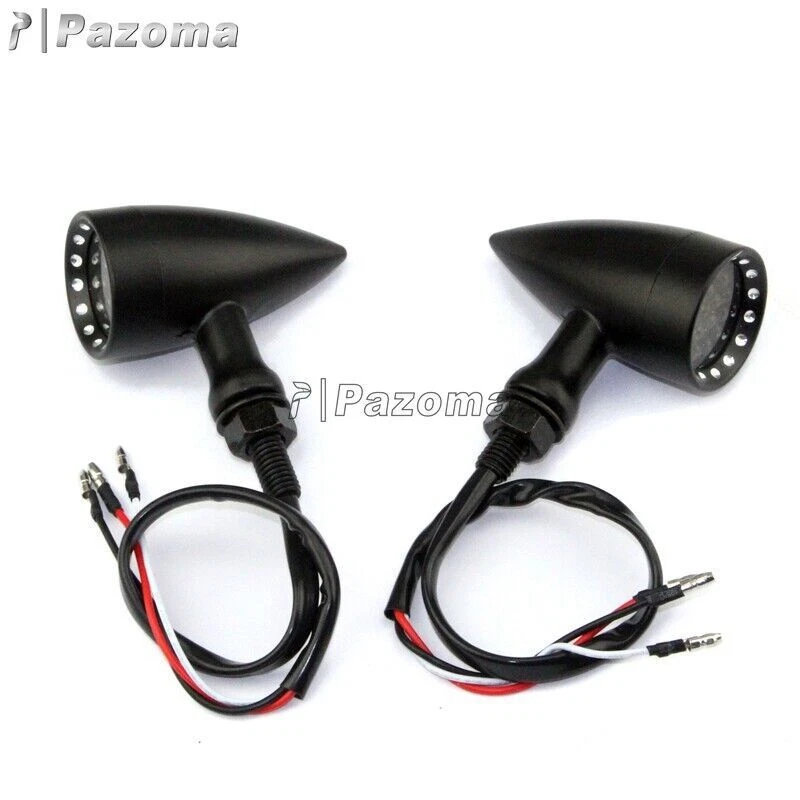 Lámpara de luz indicadora LED de señal de giro para motocicleta para Harley Chopper Foto 3 de 4