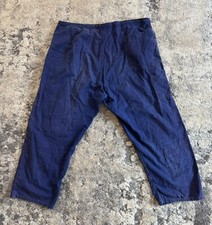 Vintage French Workwear Blue Moleskin Denim with Boro Stitching repair 40" waist