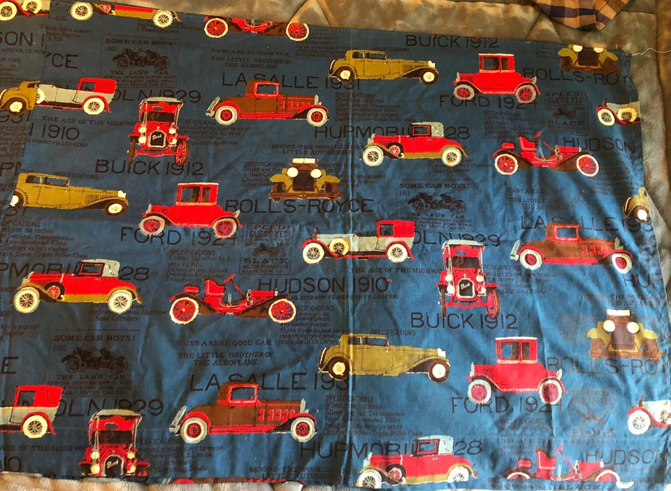 Vintage Antique1900's car Automobile Cotton Twill Fabric Hudson Rolls Royce ++++ - Image 2 of 4