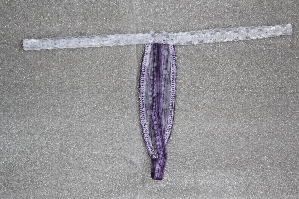 Women Sexy Exotic Lingerie Tear Drop, G-String. Thong Purple color. - Image 4 of 4