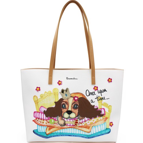 BRACCIALINI Designer creativi Spalla Tote Bag con Cani Spaniel \u0026 Bassotto |  eBay