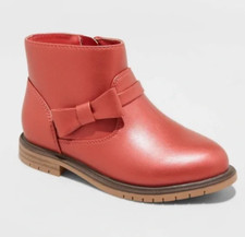 NEW Cat  Jack Girls' Red Harmony Booties Size 8
