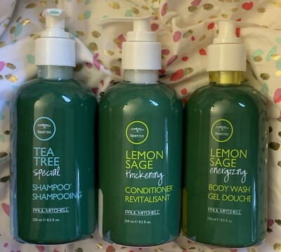 Paul Mitchell Tea Tree Shower Set Shampoo Conditioner & Body Wash
