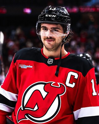 Nico Hischier Mid-Game Portrait New Jersey Devils 8x10 NHL Hockey Photo  - Main Image