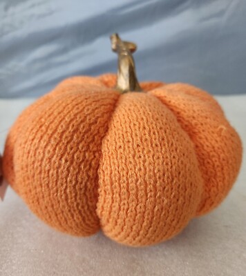 Plush Orange Pumpkin Halloween Decoration  Thanksgiving/Fall Tabletop Decoration