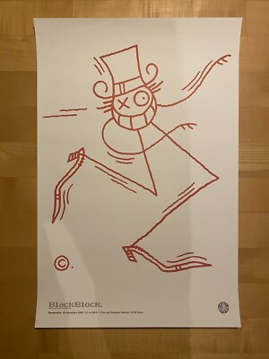 Andre Saraiva Mr A BlackBlock Palais de Tokyo Paris 2002 Poster