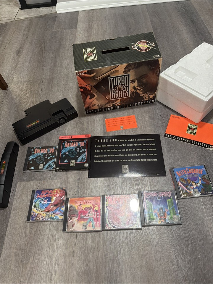 A tested, working TurboGrafx-16 from 1989 — one of gaming's most overlooked consoles and a certified cool-kid collector's piece at any age.
