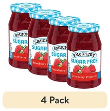  4 pack Smucker's Sugar Free Strawberry Preserves, 12.75 oz