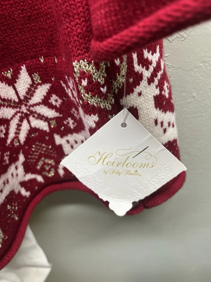 Conjunto de Vestido y Medias Heirloom Polly Flinders Niñas Niño 24 Meses Navidad Nuevo Foto 4 de 4