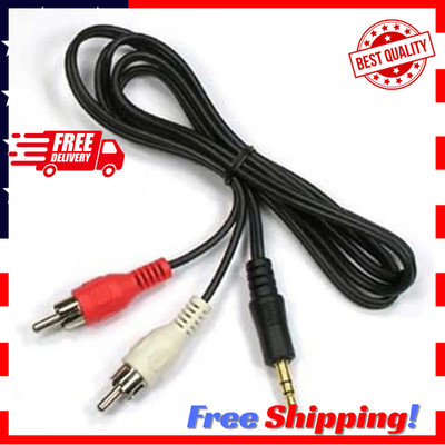 Dual RCA (Red + White) Audio Cable 2 RCA Stereo Cord Amp 3ft