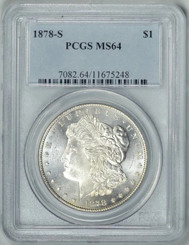 1878-S  PCGS  MS64  *  Better Date Morgan Dollar  *  FLASHY WHITE  *  #11675248