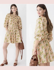 J. Crew x Liberty Womes Dress Size M Smocked Waist Butterfield Poppy Preppy